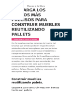 Descarga Los Planos Más Precisos para Construir Muebles Reutilizando Pallets - Manos A La Obra PDF