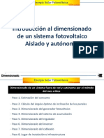 Dimensionado de Sistemas Fotovoltaica