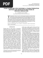 Some Guidelines For Choosing A Characterization Method For Petroleum Fractions in Process Simulators