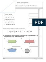 G + 3 H 5g + 10h: Manipulating Expressions I