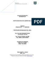 Plan de Estudios Por Competencias de Matematicas 2014