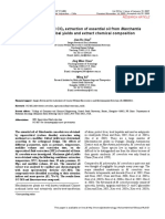 Supercritical Fluid CO2 Extraction of Essential Oil From Marchantia Convoluta: Global Yields and Extract Chemical Composition