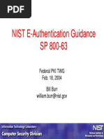 NIST E-Authentication Guidance