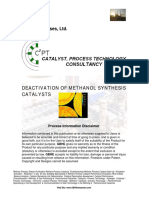 Deactivation Methanol Synthesis Catalyst