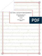 Iso 9001: Quality Management: Research #2