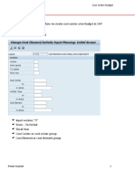 Cost Center Budget in SAP