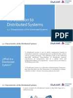 1.1 - Characteristics of The Distributed Systems