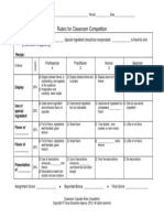 Rubric For Classroom Competition PDF