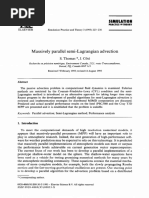 Massively Parallel Semi-Lagrangian Advection: Simulation