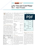 Pipe Sizing For Hot and Cold Water: Part 1 - Basic Principles