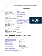 Quick Guide To String Functions: Action Language Element