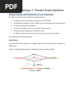 Molecular Biology 2 - Practice Exam Questions: Human Genome and Regulation of Gene Expression