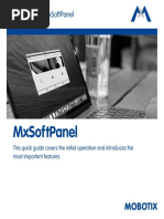 Mxsoftpanel: This Quick Guide Covers The Initial Operation and Introduces The Most Important Features