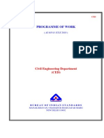 Programme of Work: Civil Engineering Department (CED)