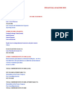 Financial Analysis Model: Income Statement