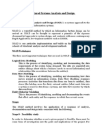 Structured Systems Analysis and Design Method