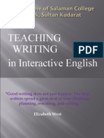 Teaching Writing in Interactive English