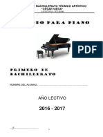 Método de Piano Primero de Bachillerato