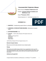 Computer Hardware Installation and Maintenance Lab Manual