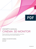 Cinema 3D Monitor: Owner'S Manual