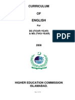 Curriculum of English