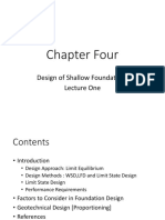 Chapter Four: Design of Shallow Foundations Lecture One