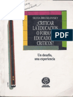 Brusilovsky-Criticar La Educacion