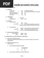 Diseño Estructural de Puente Tipo Losa