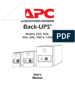 Back-UPS: Models 250, 400, 450, 600, 900 & 1250