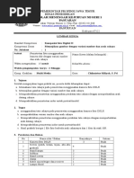 Job Sheet Food&Portrait