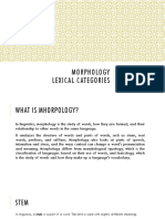 Morphology Lexical Categories: By: Leidy D. Hernández Salcedo Cindy Rodriguez