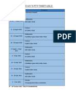 Aidan's Timetable