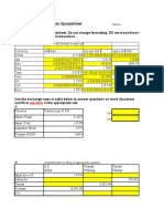 Exchange Rate Math Case Spreadsheet: Name