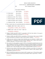 Lista de Exercícios Equivalente Grama e Normalidade