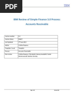 IBM Review of Simple Finance 3.0 Process: Accounts Receivable