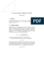 Log-Linear Models, Memms, and CRFS: 1 Notation