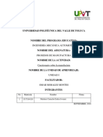 Cuestionario Sobre Manufactura