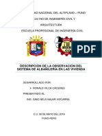 Observación Del Sistema de Albañilería de Una Vivienda