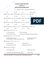 CH 6 Applications of Derivatives Multiple Choice Questions (With Answers)