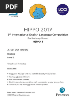 HIPPO 2017: 5 International English Language Competition