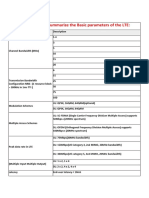 This Section Will Summarize The Basic Parameters of The LTE