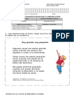 Evaluación Comprensión Lectora 13 de Septiembre