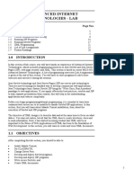 Section 1 Advanced Internet Technologies LAB: Structure Page Nos