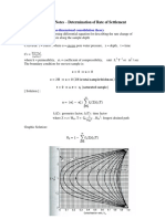 Lecture 5 Notes - Determination of Rate of Settlement: Terzaghi's One-Dimensional Consolidation Theory