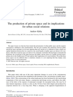 Kirby Andrew The Production of Private Space and Its Implications For Urban Social Relations