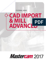 Mastercam 2017 CAD Import Mill Advanced Toolpaths Tutorial Metric SAMPLE