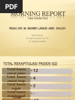 Morning Report: Rsau Dr. M. Munir Lanud Abd. Saleh