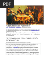 Acuerdos de La Capitulación de Ayacucho