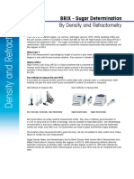 By Density and Refractometry: BRIX - Sugar Determination