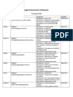 Legal Environment of Business: Pacing Guide